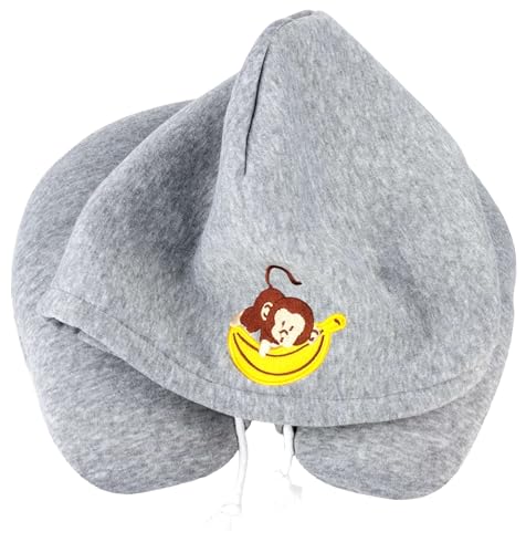 Walser Scimmia Con Cappuccio Bolster Neck Roll Roll Neck Corna Grigio Da 5 Anni