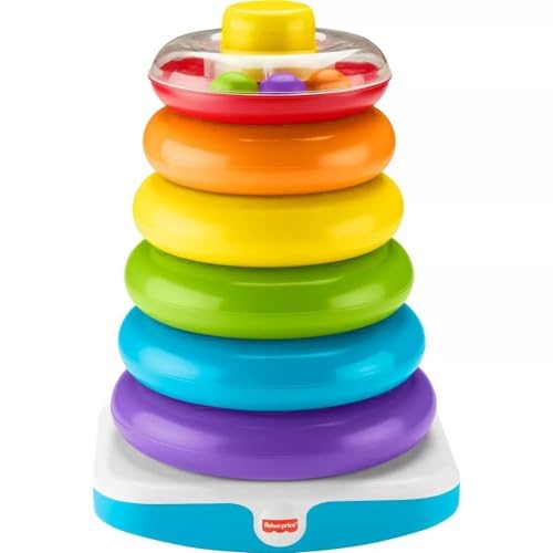 Fisher-Price Piramide 5 Anelli Gigante, Giocattolo Impilabile Per Bambini 12+ Mesi