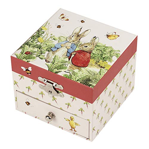 Trousselier Coppia Di Conigli S20861 Carillon Cubo Per Gioielli, 10.5 X 10.5 X 8.5 Cm, Multicolore
