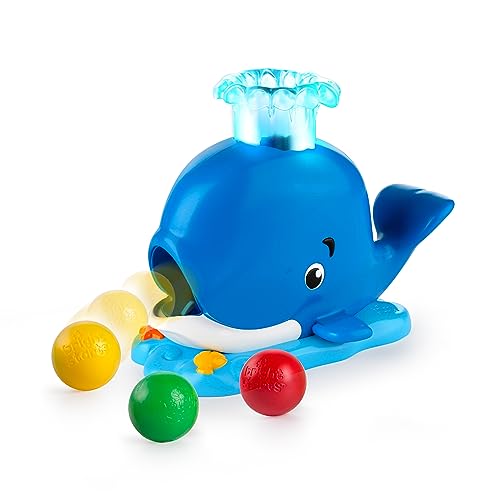 Bright Starts Silly Spout Whale Balla Popper Giocattolo Di Attività Musicale Con Luci E Suoni, 3 Palline, Sviluppo Precoce, Bambini Di Età Compresa Tr