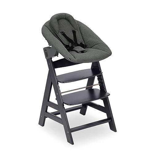 Hauck Alpha Newborn Set Plus - Seggiolone Neonato Da 0 Mesi Con Supporto Neonati Reclinabile - Seggiolone In Legno Per Bambini (Faggio Certificato Fsc