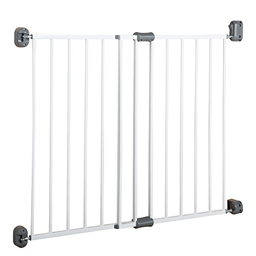 Roba Cancelletto Di Sicurezza Per Porta "Easy Step", In Metallo, Extra Alto, Larghezza Variabile 60-97 Cm, Bianco