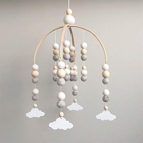 Nicole Knupfer Lettino A Vento Mobile, Sonaglio, Giocattolo Per Neonati, Cameretta Dei Bambini, Campana Da Appendere In Legno, Regalo Per Bambine O Ra