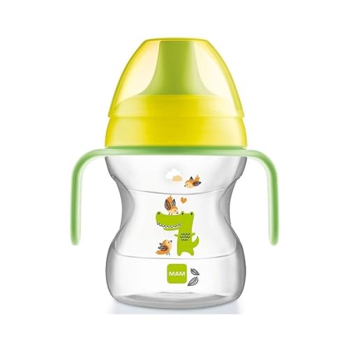 Mam Tazza Learn To Drink Cup Con Manici Removibili E Beccuccio, 6+ Mesi, 190 Ml, Neutro