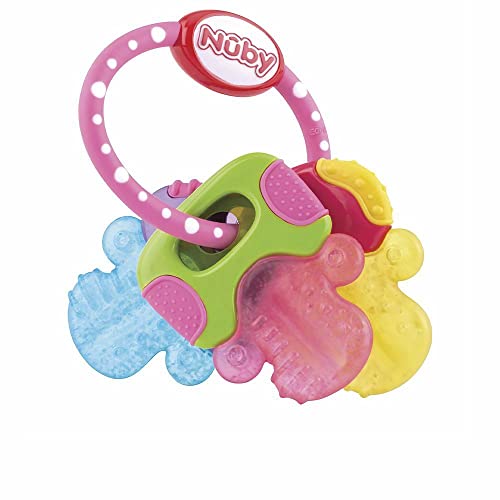 Nuby Icybite Teether Id567 - Chiavi Massaggiagengive Con Gel 3M+, Multicolore