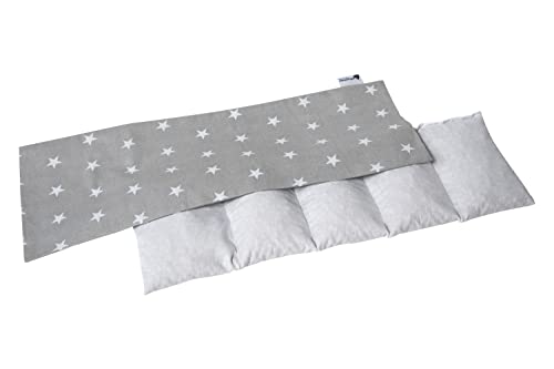 Cuscino Termico Noccioli Ciliegio 60X20Cm 800G 100% Cotone Medi Partners 5 Camere Grande Terapia Del Freddo Federa Sfoderabile (Stelle)