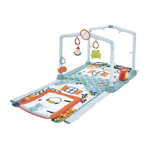 Fisher-Price - Home Sweet Home Cresci Con Me 3-In-1, Tappetino Sia Per Il Gioco A Pancia In Su Che Distesi Sul Pancino, Con Tunnel Per Gattonare E Gio