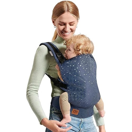 Kinderkraft Marsupio Neonati Nino Confetti, Ergonomico, Ventrale E Dorsale, Regolabile, Per Bambini, 3 Mesi Fino 20 Kg, Blu