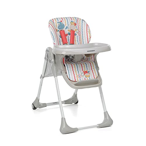 Foppapedretti Seggiolone Meeting, Bambini Da 6 Mesi A 3 Anni (Fino A 15 Kg), Seduta/Poggiapiedi/Schienale Regolabili, Cesto Porta Oggetti, Stabile E C
