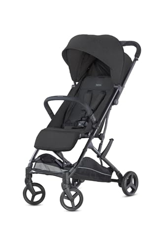 Inglesina Sketch Passeggino Leggero E Compatto, Nero, Confortevole, Fino A 17Kg, Chiusura Una Mano, Upf 50+