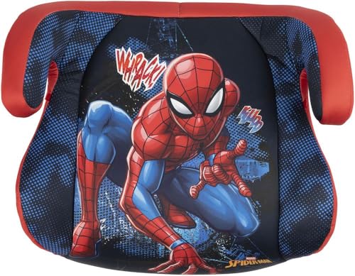 Alzabimbo Isofix Marvel Spiderman Adatto A Bambini Con Altezza Da 125 A 150 Cm Supereroi Uomo Ragno Seggiolino Rosso Azzurro Sicurezza, Alzatina Auto,