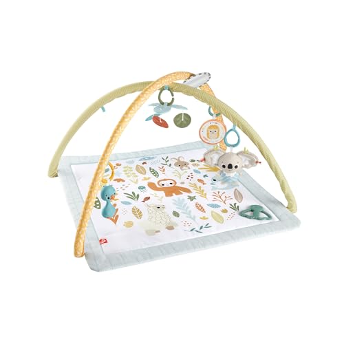 Fisher-Price - Palestrina Multisensoriale Per Neonati, Tappetino Con Arco E 6 Giochi Portatili E Sensoriali Inclusi, Tra Cui Sonaglini E Dentaruoli, G