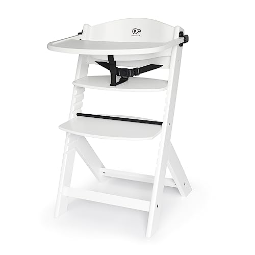 Kinderkraft Seggiolone Pappa In Legno Enock, Evolutivo, Multifunzionale, Sedia Ergonomica, Altezza Regolabile, Facile Da Pulire, Dai 6 Mesi Ai 10 Anni