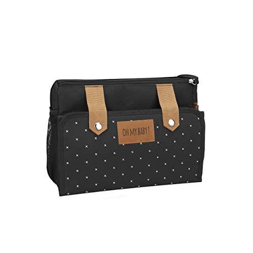 Badabulle B043028 Organizer Da Passeggino Easy Travel, Nero, 35 X 25 X 7 Cm