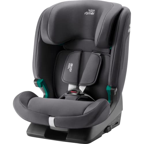 Britax Römer Seggiolino Auto Evolvafix, Con Isofix, Bambini De 76-150 Cm (I-Size), Da 15 Messi A 12 Anni, Midnight Grey