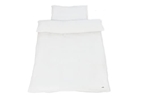 Muslin Duvet Cover Set For Cot Beds, White, 2 Parts