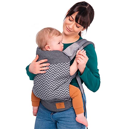 Lionelo Margareet Marsupio Neonato Ergonomico Porta Bebe Neonati Traspirante 3 Posizioni D’Uso Con Cappuccio Retrattile Supporto Fascia Lombare Da 4 M