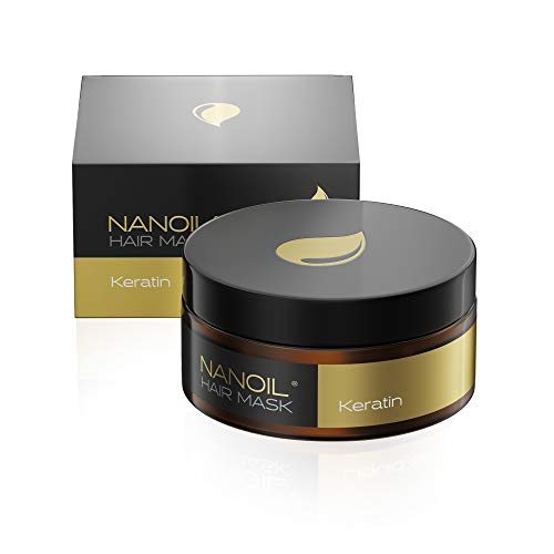 Maschera Per Capelli Con Cheratina Nanoil Keratin Hair Mask 300Ml - Cura Professionale Per Capelli Danneggiati, La Maschera Rigenera E Rinforza I Cape