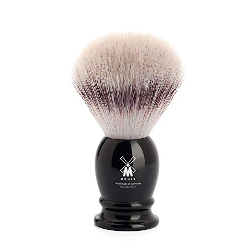 Mühle 31K256 - Pennello Da Barba Classico, Medio, In Fibra, Colore: Nero