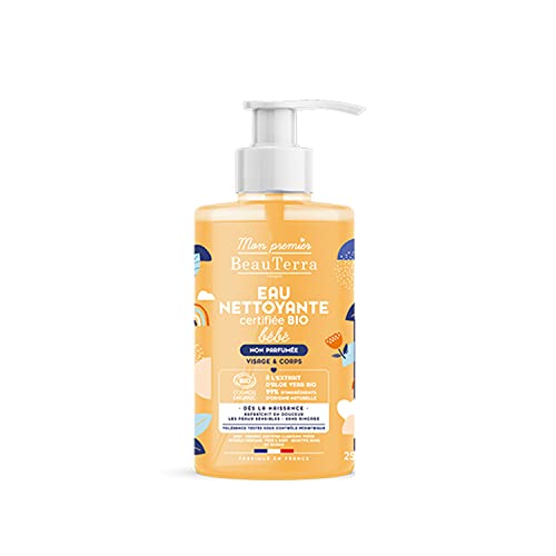 Beauterra - Acqua Detergente Per Neonati, 750 Ml - Senza Risciacquo - Per Corpo E Viso - Senza Profumo - Uso Quotidiano - Made In France