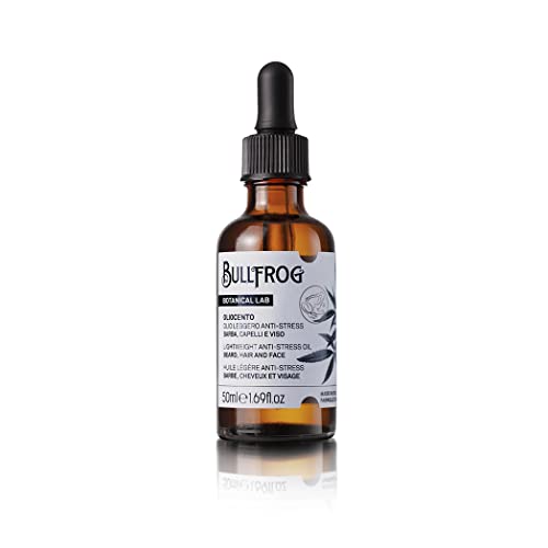 Bullfrog Oliocento 50Ml - Nutre E Ammorbidisce Barba E Capelli - Sentore Di Canapa - Made In Italy
