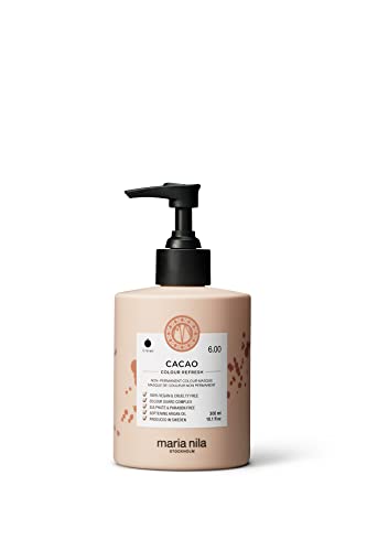 Maria Nila Colour Refresh, Cacao 300 Ml, Maschera Per Capelli Castani, Pigmenti Semi-Permanenti, Prodotto 100% Vegano E Senza Solfati/Parabeni