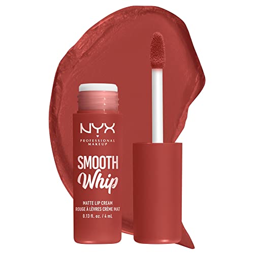 Nyx Professional Makeup Rossetto Liquido, Tinta Labbra Matte, Tonalità Ultra-Vibranti, Con Burro Di Karité E Burro Di Cacao, Smooth Whip, Tonalità: Te