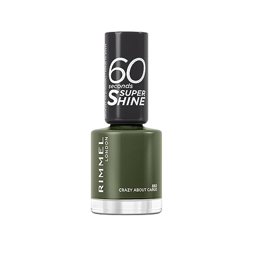 Rimmel London Smalto Unghie 882 Crazy About Cargo Verde Militare Kaki 60" Seconds Super Shine