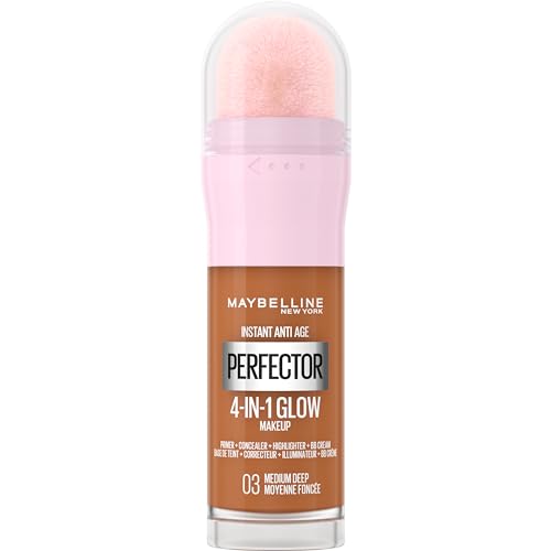 Maybelline New York - Perfezionatore Illuminante 4-In-1, Base / Correttore / Bb Cream, Fondotinta Instant Glow Perfector 4-In-1, Tonalità: Medium Deep