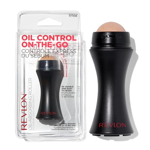Revlon Volcanic Roller, Rullo Per Viso Con Pietra Vulcanica, Opacizzante, Istantaneo E Riutilizzabile, Assorbe Il Sebo Anche Direttamette Sul Make Up