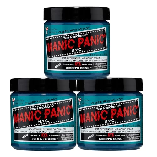 Manic Panic Siren'S Song Classic Creme, Vegan, Cruelty Free, Green Semi Permanent Hair Dye 3 X 118Ml