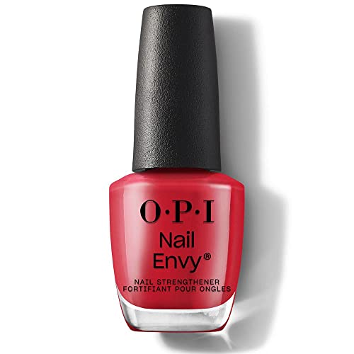 Opi Nail Envy | Big Apple Red | Smalto Rinforzante Colorato Per Unghie | Rosso, 15Ml