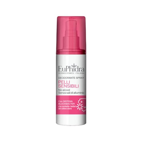Euphidra Deodorante Spray Pelli Sensibili No Alcool Fragranza Fiorita, 100Ml