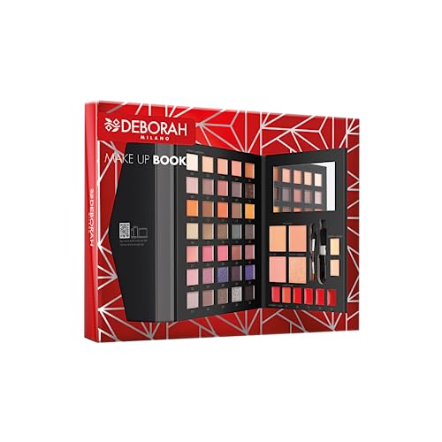 Deborah Milano - Trousse Set Regalo Donna Make Up Book Volume 3 Toni Caldi, Include Palette Di Ombretti, Gloss, Rossetti E Polveri Viso Dai Diversi Fi