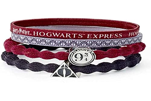 The Carat Shop Set Di Fasce Per Capelli Ufficiali Harry Potter Platform 9 3/4 & Deathly Hallows