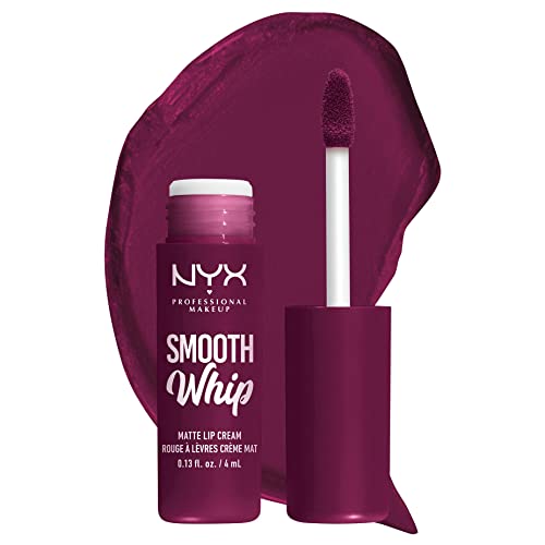 Nyx Professional Makeup Rossetto Liquido, Tinta Labbra Matte, Tonalità Ultra-Vibranti, Con Burro Di Karité E Burro Di Cacao, Smooth Whip, 11 Berry Bed