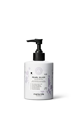 Maria Nila Colour Refresh, Pearl Silver 300 Ml, Maschera Per Capelli Argento-Viola, Pigmenti Semi-Permanenti, Prodotto 100% Vegano E Senza Solfati/Par