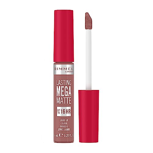 Rimmel London Rossetto Liquido Lasting Mega Matte, Rossetto Liquido A Lunga Durata Per Labbra Morbide Con Finish Mega Matte, Formula Vegana Con Squala