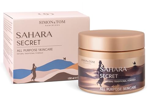 Simon & Tom Sahara Secret Skin Cream & Face Moisturizer, Formula Segreta Di 500 Anni, 150 Ml, Tutto Naturale, Vegano E Senza Parabeni, Aiuta Con Eczem