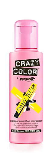 Crazy Color Semi-Permanent Hair Color Cream Canary Yellow 49