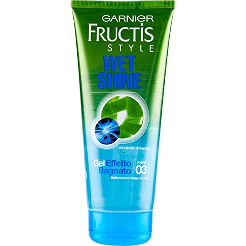 Garnier Fructis Wet Shine Gel Effetto Bagnato Fissaggio Forte, 200 Ml