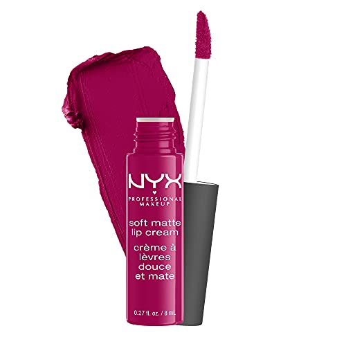 Nyx Professional Makeup Soft Matte Lip Cream, Finish Matte E Cremoso, Colore Extra-Pigmentato, Long Lasting, Tonalità: Madrid