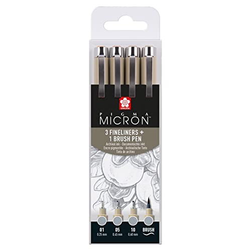 Pigma Micron Light Cool Grey Set Di 4