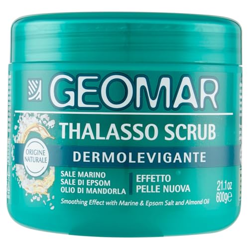 Geomar Talasso Scrub Dermolevigante 600 - Effetto Pelle Nuova - Con Sale Marino, Sale Di Epsom E Olio Di Mandorla