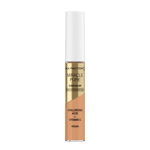Max Factor Correttore Liquido Miracle Pure, Formula Con Vitamina C E Acido Ialuronico, 24 Ore Di Idratazione, 100% Vegan, Tonalità 04 Medium