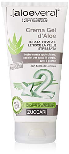 Zuccari Aloevera 2 Crema Gel Aloe, Aloe Vera, 150 Millilitri
