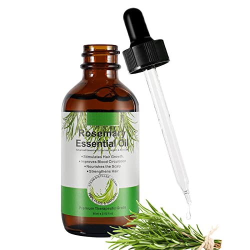 Olio Di Rosmarino Per Capelli 60Ml Olio Essenziale Rosmarino Per Capelli, Sopracciglia E Crescita Delle Ciglia Rosemary Oil Trattamento Della Caduta D