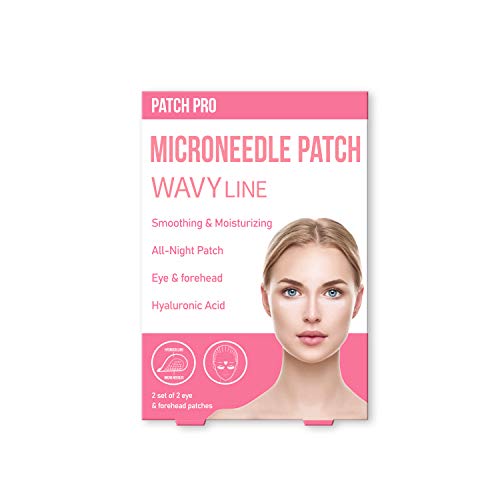 Patch Pro Micro Needle Patch Wavy Line 6 Pz., Trattamento Notturno Per Rughe Sulla Fronte, Rughe Degli Occhi E Rilassamento Cutaneo