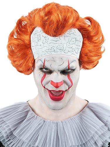 Smiffys It Chapter 2, Parrucca Pennywise, Con Testa Calva In Lattice