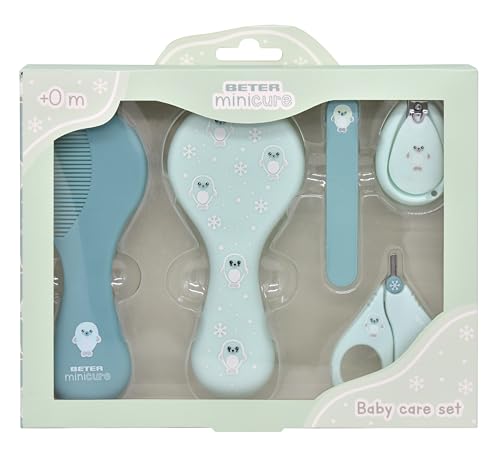 Beter - Set Per La Cura Del Bambino, Kit Pulizia Neonato, Set Neonato, Forbici, Lime Per Unghie, Tagliaunghie, Pettine E Spazzola Neonato, Kit Neonato